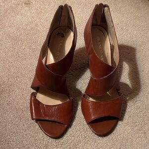 Franco Sarto Women's Tan Heeled Sandals